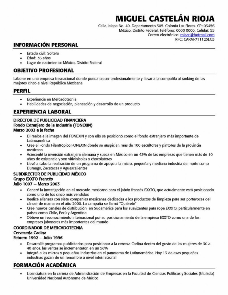 curriculum1 | La Bolsa de Trabajo